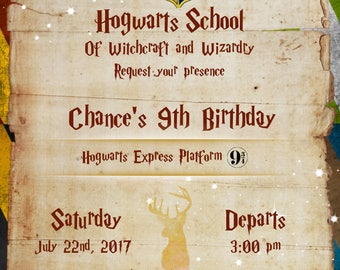 Harry Potter, Hog warts Express Invitation, Digital File