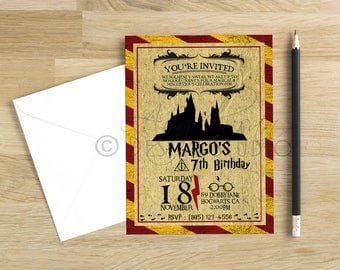Harry Potter Birthday Invitation Digital