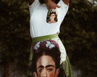 Frida Kahlo Pocket Tee Shirt, Frida Kahlo, Frida Tee, Art Clothes, Cotton t-shirt, Printed t-shirt, Women's t-shirt,All size, 90s,Pocket Tee