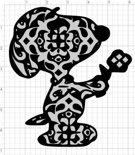 Download Layered Snoopy Mandala Design SVG EPS DXF Studio 3 Cut File