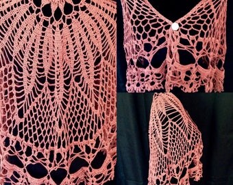 Cotton Shawl with Crystal Button