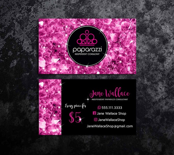 free printable paparazzi business cards