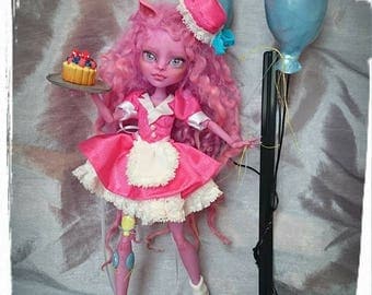 RESERVED for Laura** 4th Payment for Pinkie - My Little Pony MLP Inspired Pinkie Pie OOAK Doll (Kjersti Trollson Monster High Repaint )