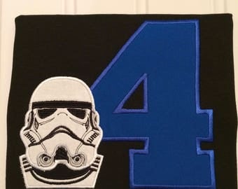Storm Trooper Birthday Shirt - Storm Trooper shirt - Star Wars birthday shirt - Custom birthday shirt
