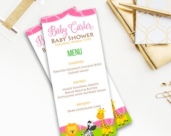 Baby shower menu | Etsy