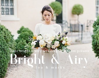 240 Presets Bright & Airy Wedding Lightroom Kit Professional Wedding Lightroom Presets for Bright Wedding Edits in Adobe Lightroom