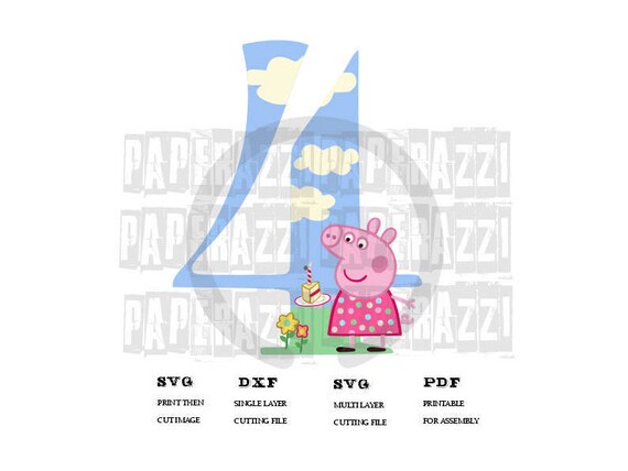 Download Peppa Pig SVG DXF Electronic cutting files for Cricut Design