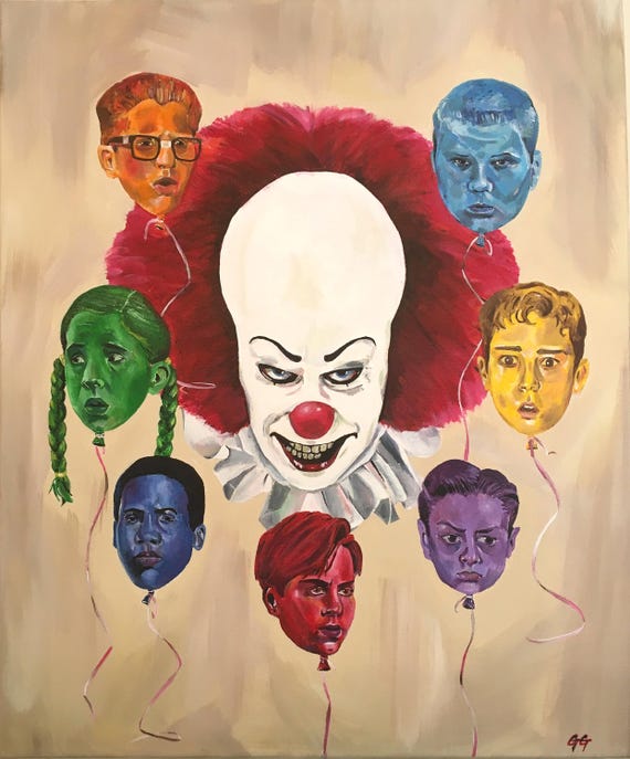 Pennywise and the Losers' Club It painting