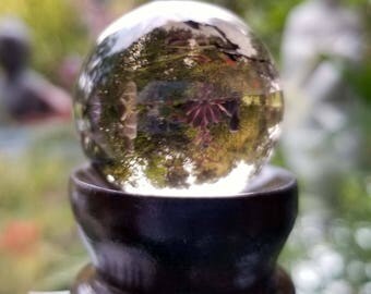 Smoky Quartz Sphere, 34mm Super Clear Smokey Quartz Crystal Ball, Crystal Orb, Altar Crystal, Protection Crystal, Grounding Crystal,