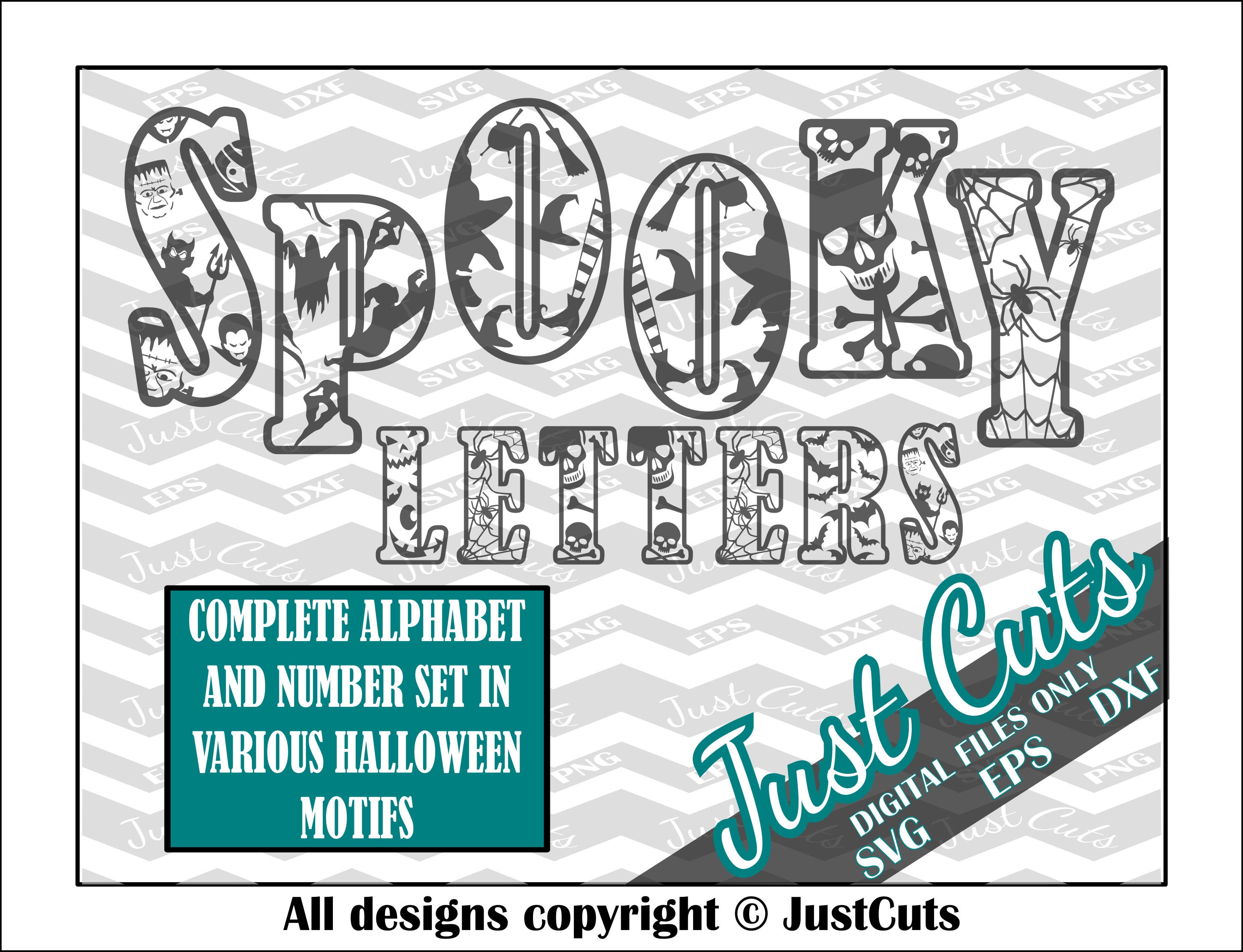 Download Spooky Letters SVG single layer Halloween letters Halloween