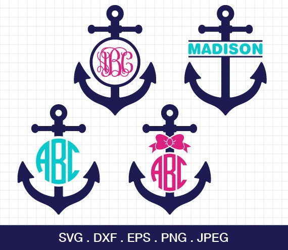 Download Anchor Svg Anchor Monogram Frames Svg Anchors svg Nautical