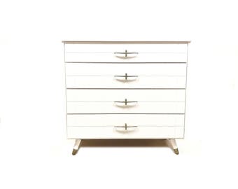 Vintage Mid Century Dresser In Heavy Cream