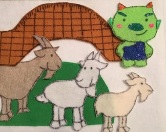 Three Billy Goats Gruff Felt Board Story