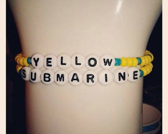 The Beatles Bracelet Set / Yellow Submarine / Handmade / John Lennon / Paul McCartney / George Harrison / Ringo Starr / Classic Rock