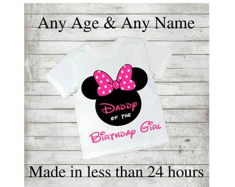 Minnie Mouse, Daddy Of The Birthday Girl, Father, INSTANT Download, Printable Iron On Transfer, PNG, JPEG, Digital, Disney, T shirt, Onesie