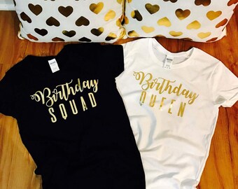birthday shirts squad shirt 40th adult custom sleepover friend