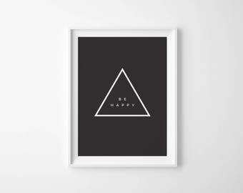 CHOOSE HAPPY Printable Art Print 8x10 Happiness Print Be