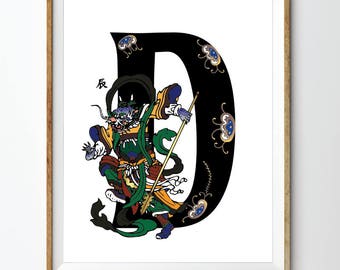 Letter Painting, Dragon, Snake, Horse, Sheep Korean Chinese Zodiac Munjado, Flower Calligraphy, Twelve Gods of Earth