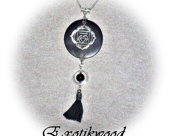 Gabon ebony wood necklace
