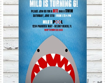 Shark Birthday Invitation