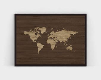 Wooden World Map Wall Art wood world map | etsy Wooden World Map Wall Art wood world map | etsy