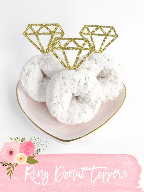 Donut Ring Topppers donuts bridal shower wedding