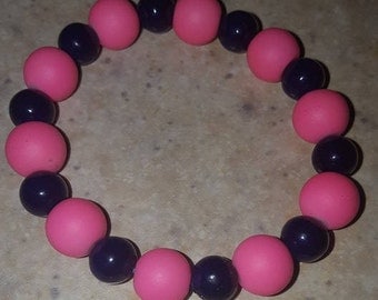Girls bracelet, pink bracelet, birthday, gift, fun, handmade bracelet