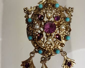 Vintage Hollywood Regency Style Florenza Brooch