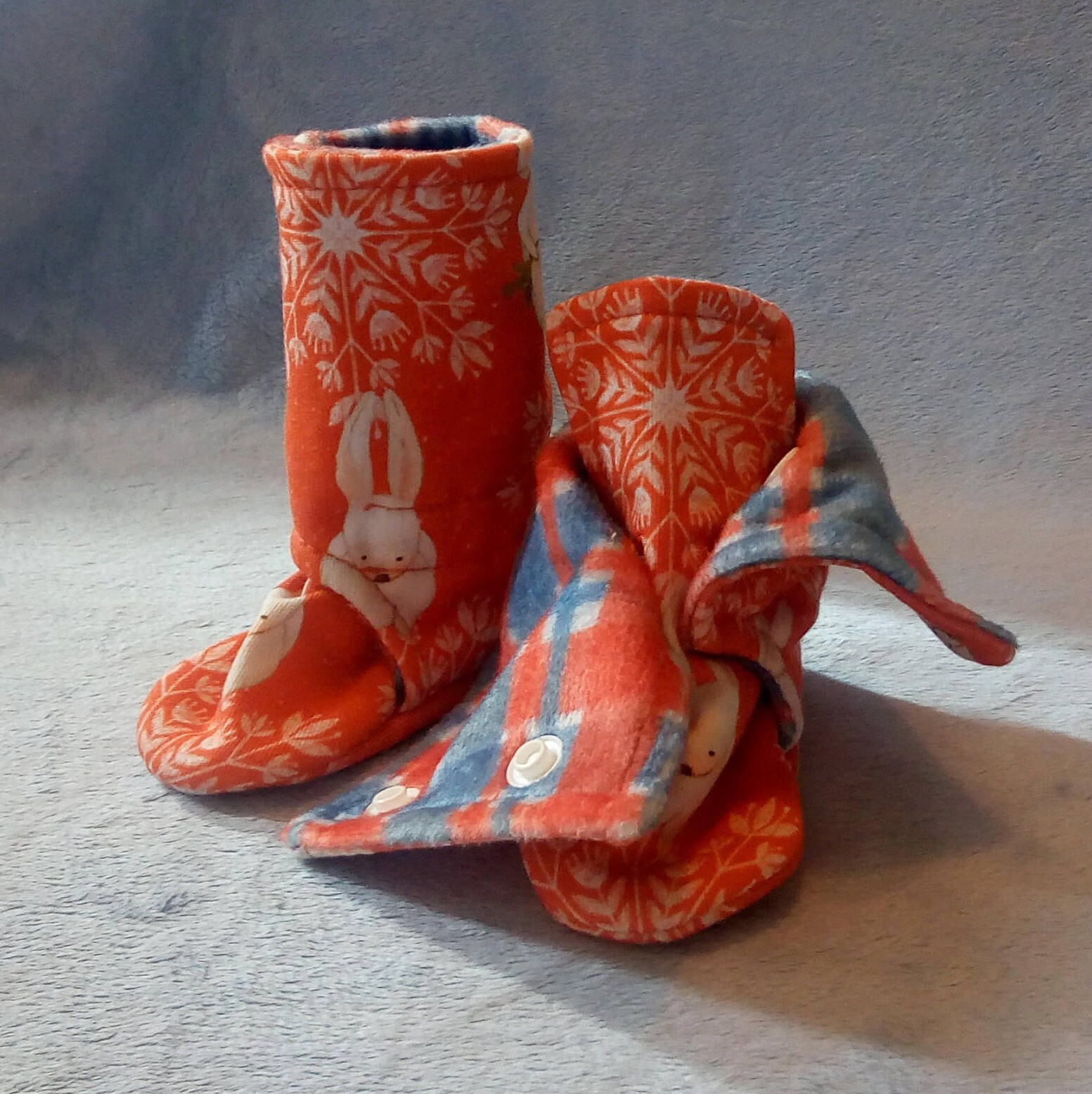 Winter Bunny: Soft Sole Baby Boots 0-3M Winter Bunny: Soft Sole Baby Boots 0-3M