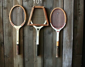 Choose A Vintage Tennis Racket Sold Separately Or Set of Three Vintage From Nowvintage on Etsy