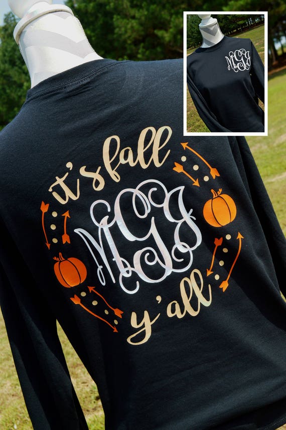 Download Monogram Personalized It's Fall Y'all Womens