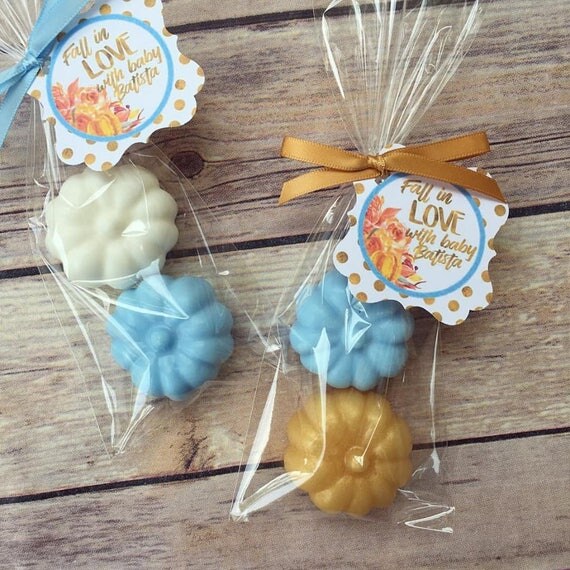 25 PUMPKIN SOAP Party Favors {50 Soaps} Halloween Party, Birthday, Fall Wedding Favors, Baby Shower, Bridal, Gender Reveal, Twins, Sprinkle Il_570xn