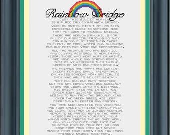 rainbow bridge poem etsy