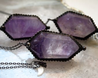 amethyst point necklace amethyst point necklace