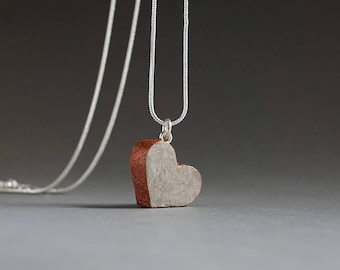 Recycled Paper Heart Necklace, 1st Anniversary Gift