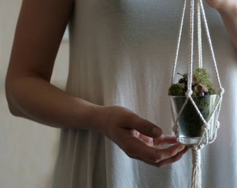 Succulent Hanging Planter - Small Hanging Planter - Succulent Hanging - Macrame Plant Hanger - Indoor Planter - Modern Macrame - Hygge Decor