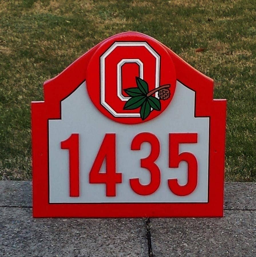 OHIO STATE Buckeyes Address Sign Custom Made for Home