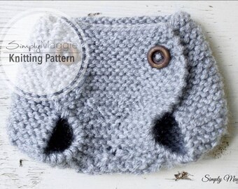 Knit Diaper Cover Pattern // PDF Download // Newborn Knitting Pattern // Simply Maggie