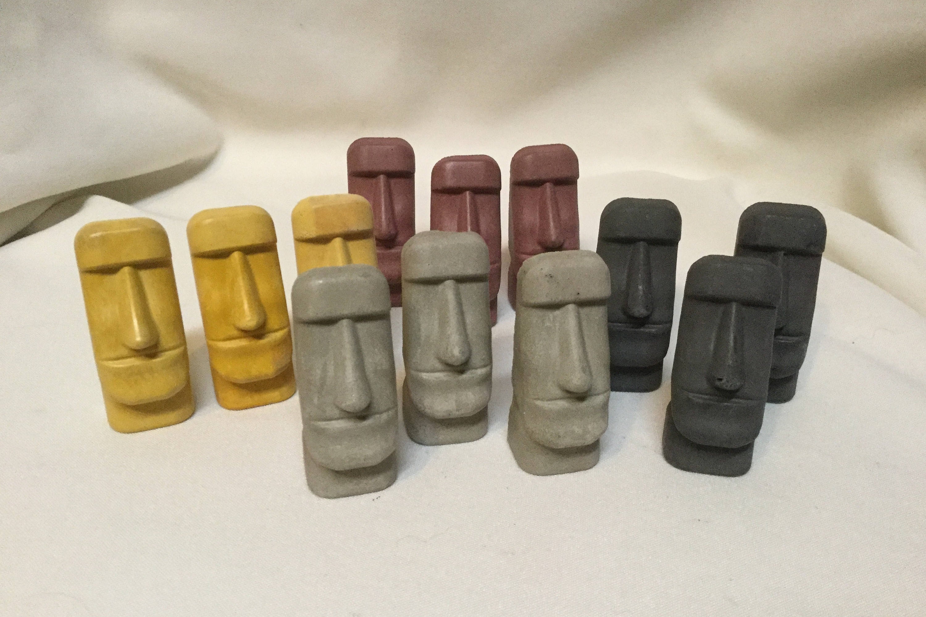 Moai Statues 3 Moai Statues mini statues garden decor