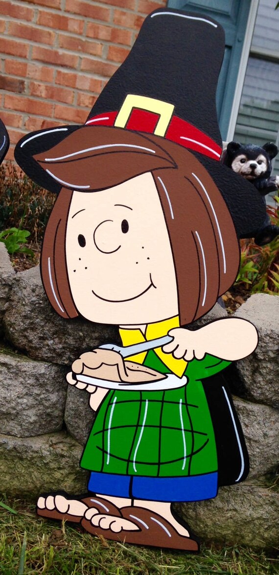 peanuts peppermint patty thanksgiving yard art decorations..