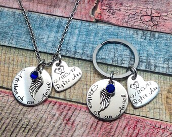 Mother of an Angel, Father of an Angel, Memorial necklace, Memorial Key chain, Sympathy Gift, Miscarriage gift, Loss of Child, Loss of baby