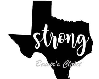 Texas Strong TX, SVG File, Vector, Cricut, Silhouette - instant download