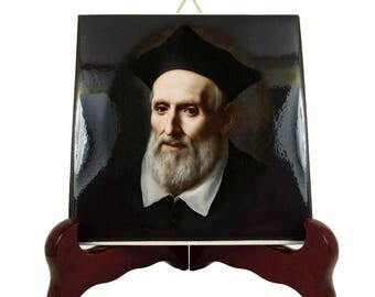 Saint Philip Neri - Catholic Saints serie - catholic icon on tile - catholic art print - St Philip Neri - catholic gifts - patron saints