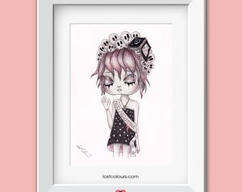 Miss Argentina 8x8 signed print