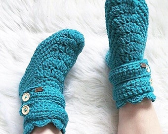 Knitted slippers | Etsy