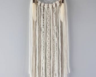Polaris Dream Catcher 6", DreamCatcher, Wall Hanging, Wall Decor, Boho Decor, Willow, Wool Art, Boho Wedding Decor, Wedding, Baby Shower