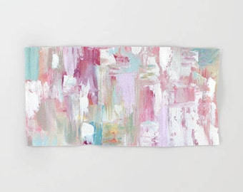 Pink Bath Towels, Tropical Towels, body towels and hand towels, Turquoise FREE Shipping