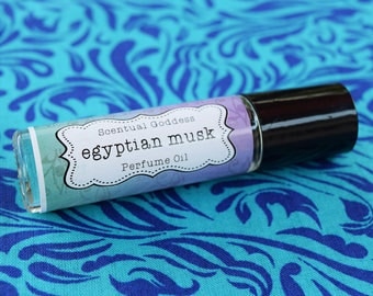 EGYPTIAN MUSK Perfume Oil - 1/3 oz Handmade Roll on Soft Clean Sexy Musk Vegan Perfume Made with Coconut Oil