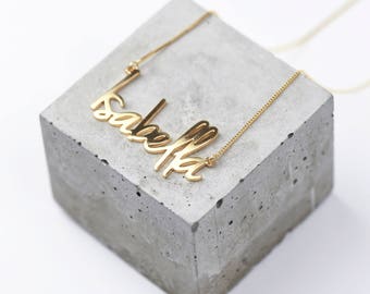 Gold Name Necklace • Personalised Name Necklace • Custom Name Necklace • Custom Name Jewellery • Personalised Necklace Gift • Any Name
