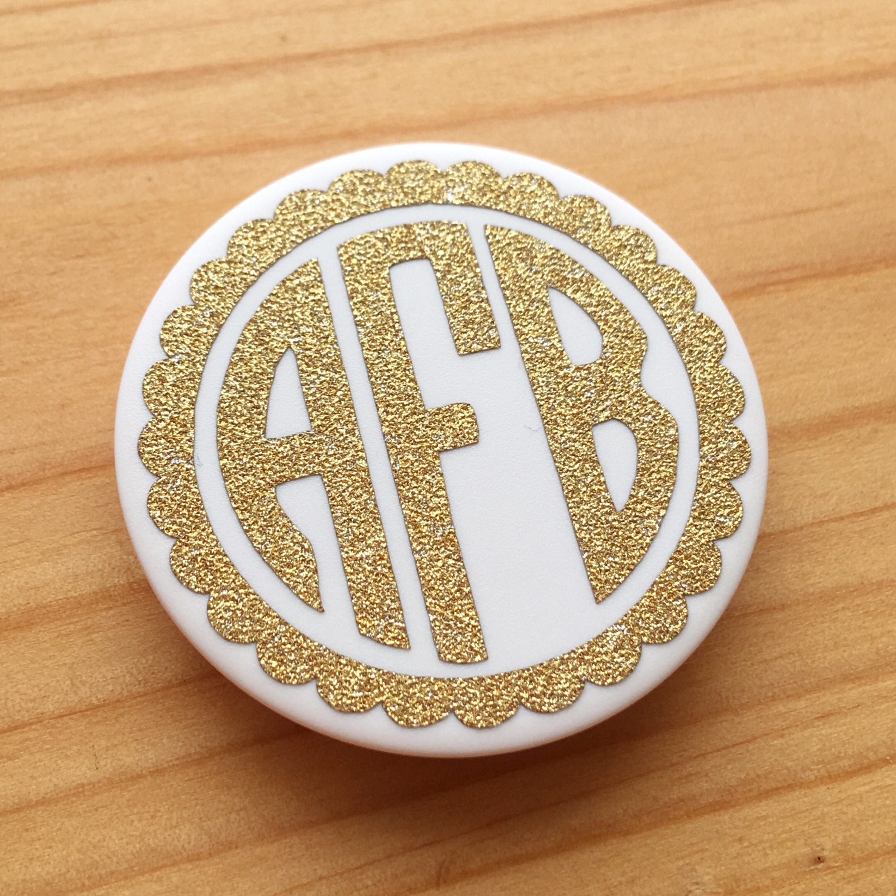 Monogram PopSocket Decal GLITTER Pop Socket Decal Popsocket